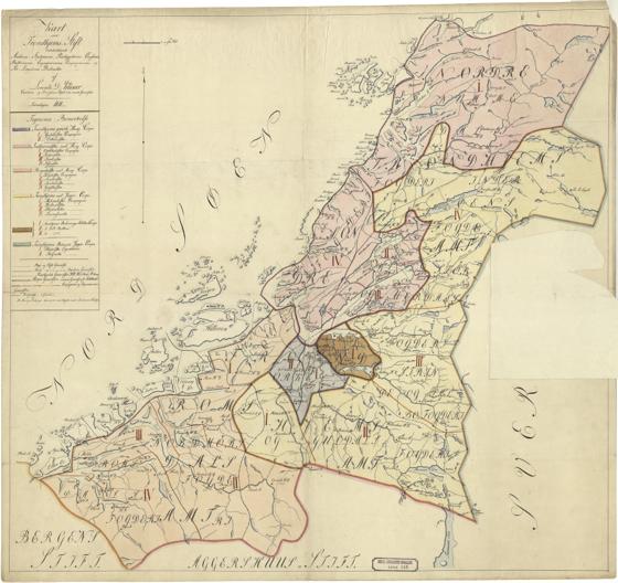 Norge 142-1b: Kart over Trondhjems Stift