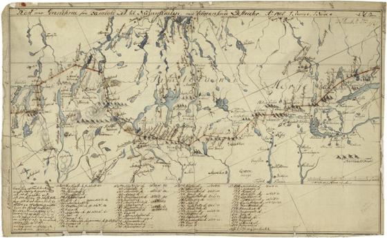 Norge 135: Kart over Grændserne fra Fæmund Siø til Nummedahlen