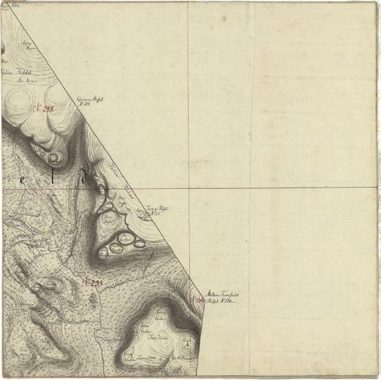 Norge 116-22: Kart over Strøget langs Rigsgrænsen fra Røros sydover