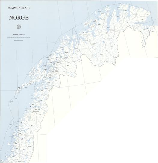 Kommunekart over Nord-Norge