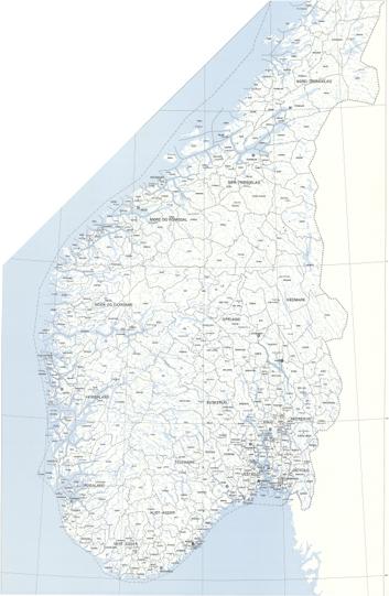 Kommunekart over Sør-Norge