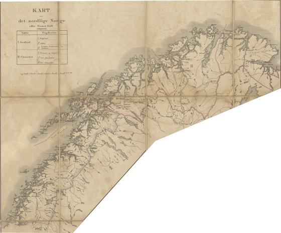 Norge 164 nord: Veikart over Norge. Finnmark, Troms og Nordland.