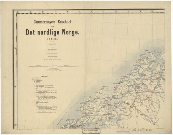 Norge 191: Cammermeyers reisekart over det nordlige Norge