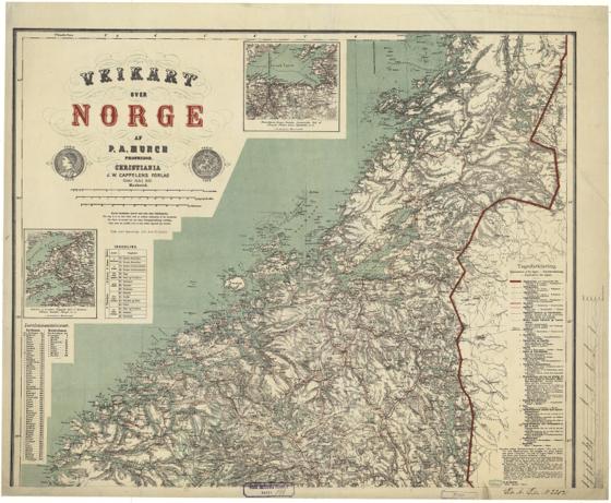 Norge 198: Veikart over Norge. Nordlig del.