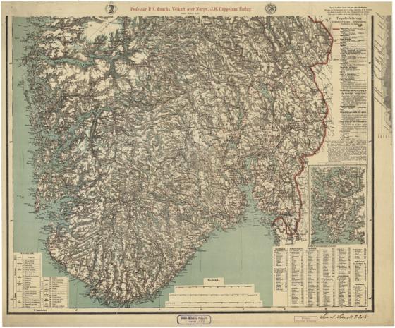 Norge 198: Veikart over Norge. Sydlig del.