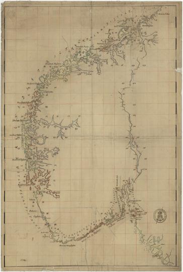 Norge 222: Kart over det sydlige Norge