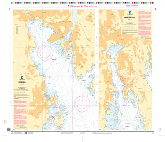 Kartblad 480: Larvik havn og Sandefjord havn