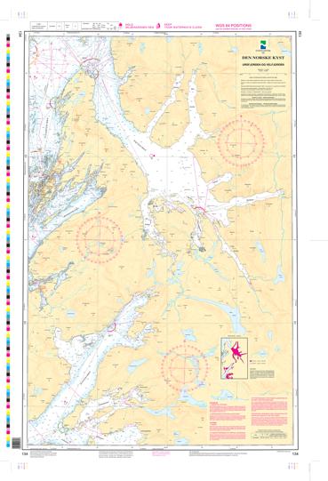 Kartblad 134: Ursfjorden - Velfjorden