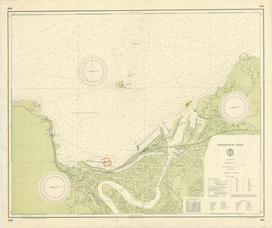 Kartblad 458: Trondheim havn