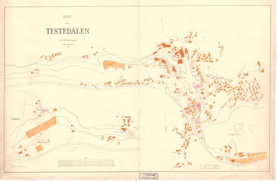 Smålenenes amt nr 148: Kart over Tistedalen