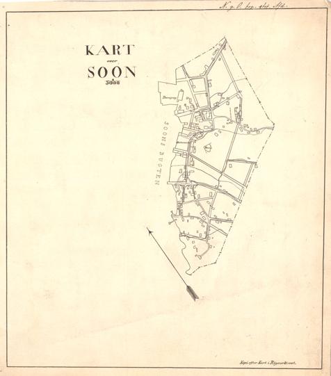 Smålenenes amt nr 151: Kart over Soon