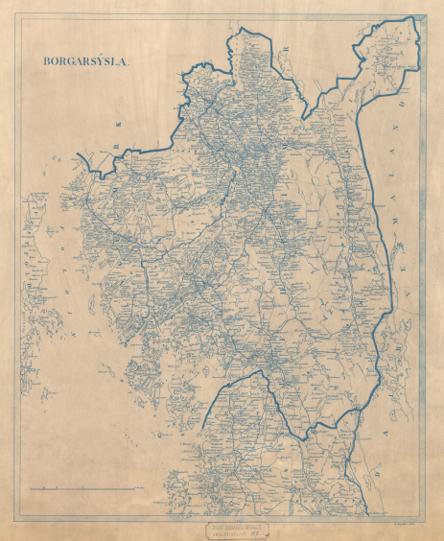 Smålenenes amt nr 177: Kart over Borgarsysla av Gerhard Munthe