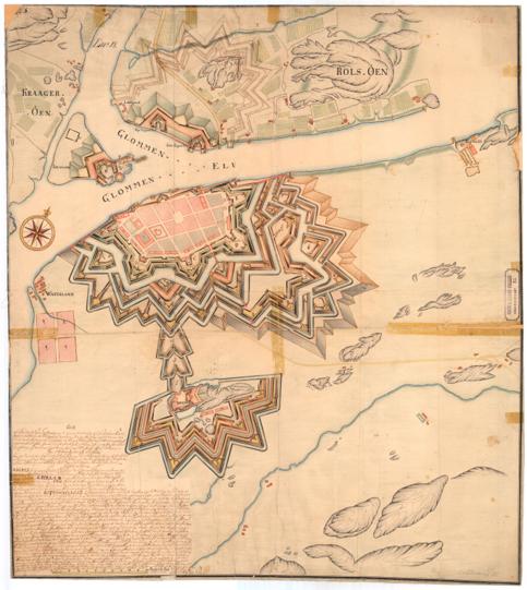 Smålenenes amt nr 51: Carte over Friderichstad Fæstning