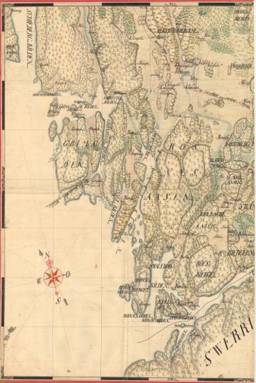 Smålenenes amt nr 58 vest: Carte over Situationen westen for Friderichsteens Fæstning langs med den svenske Grendse