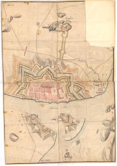 Smålenenes amt nr 70: Kart over Fredriksstad Fæstning