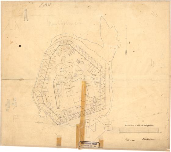 Søndre Trondhjems amt nr 83: Kart over Munkholmen