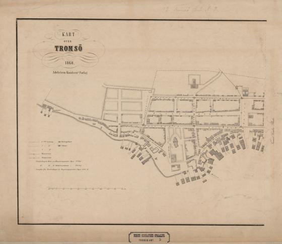 Tromsø amt nr 5 vest: Kart over Tromsø (vest)