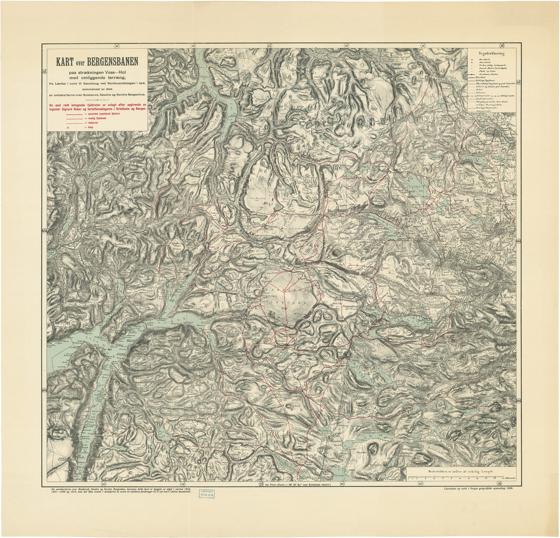 Kart over Bergensbanen