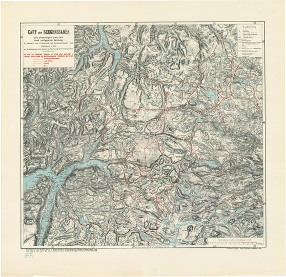 Kart over Bergensbanen