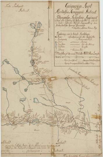 Kartblad 21 øst-2: Geographisk Kart over det Hjerdalske Compagnie District; østre del versjon 1