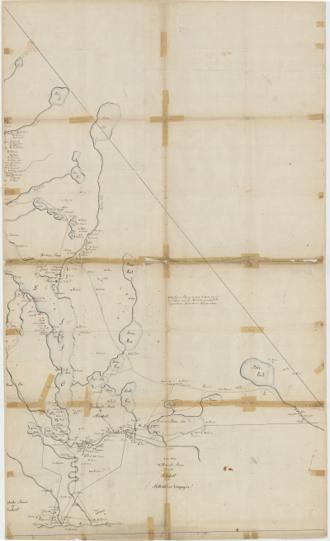 Kartblad 22 øst: Vei-Kart over det Tindske Compagnie District; østre del