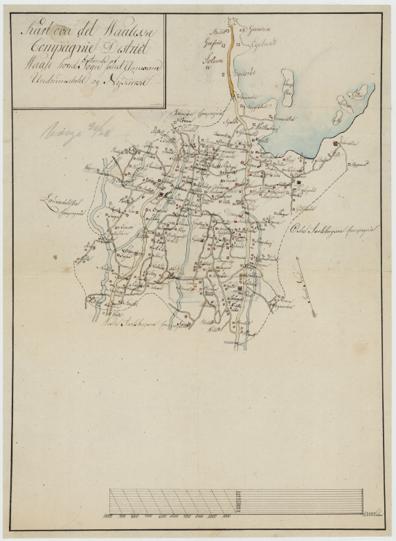 Kartblad 28: Kart over det Waaleske Compagnie District