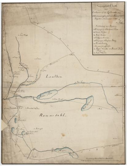 Kartblad 49b: Geographisk Charte over Conturen af det Leuthenske mig Allernaadigst anbetroede Compagnie