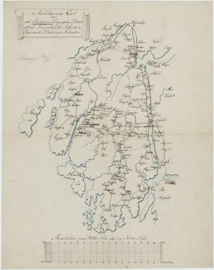 Kartblad 8-2: Militairisk Kart over det Onsøeske Compagnie District; versjon 2