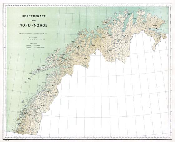 Herredskart over Nord-Norge