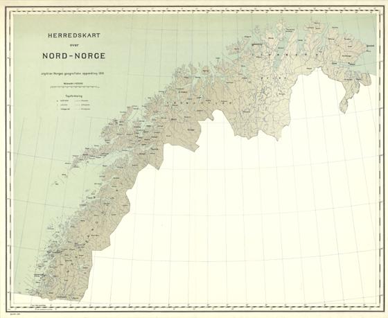 Herredskart over Nord-Norge