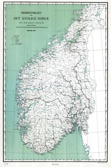 Herredskart over det sydlige Norge