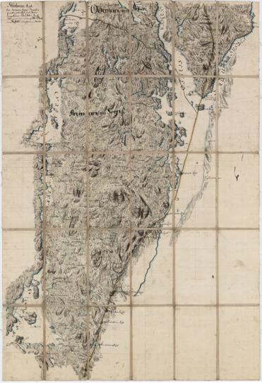 Jegerkorps nr 17: Kart over Aremark og en del av Ødemark anneks
