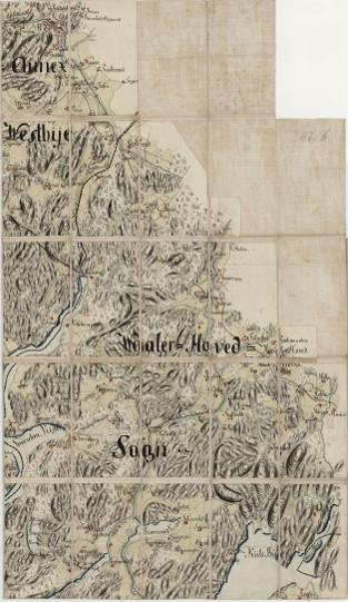 Jegerkorps nr 5-1: Kart over Onsø, Gleminge, Thunø, Raade, Rygge, en del av Vaaler, Svindal, Skibtvedt, Moss og Vassbygden, Jeløen og Soner, øst