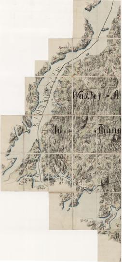 Jegerkorps nr 6-5: Kart over en del av Rokke, Skjeberg, Varteig, Degernes, Rakkestad, Ons og Eidsberg, del 5