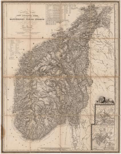 Norge 165: General Kart over den sydlige Del af Kongeriget Norge