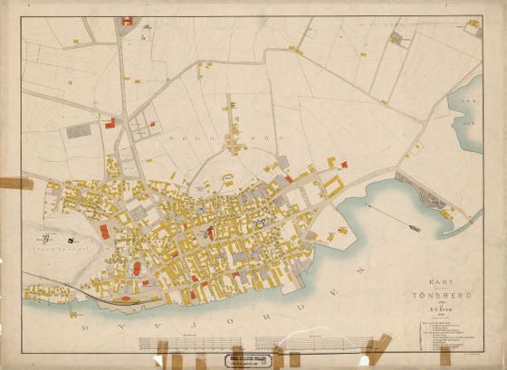 Jarlsberg og Larviks amt nr 43: Kart over Tønsberg
